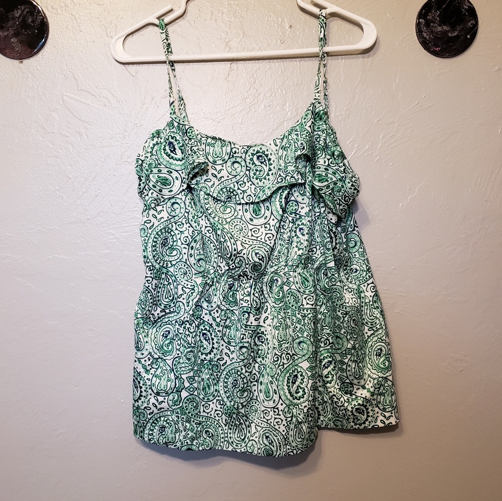 Tommy Hilfiger paisley pattern sea green tank